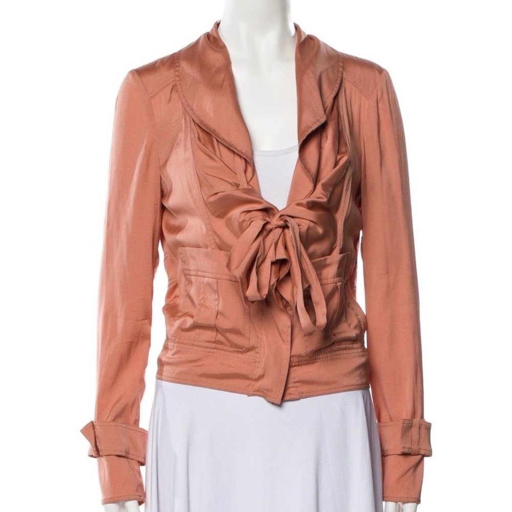 Gucci by Tom ford 2004 Bow & Ruffle Blouse EU 44